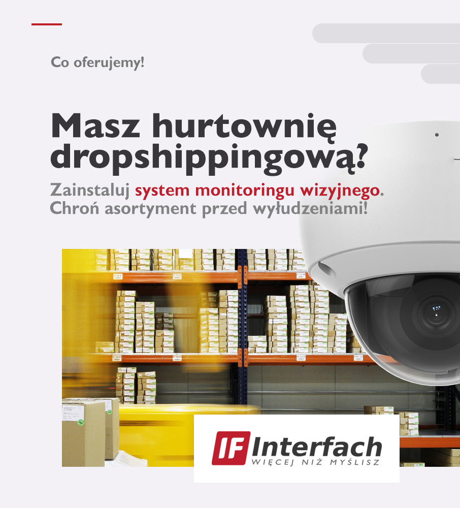 System monitoringu wizyjnego ochroną hurtowni dropshippingowej